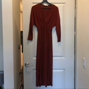 Rust Long Sleeve Dress